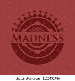 Madness retro style red emblem