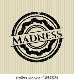 Madness rubber stamp with grunge texture