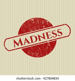 Madness rubber stamp with grunge texture