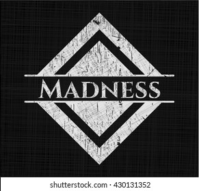 Madness written with chalkboard texture