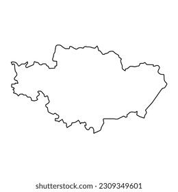 Madona district map, administrative division of Latvia. Vector illustration.