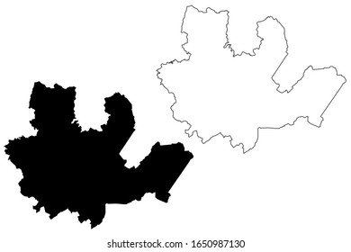 Madona Municipality (Republic of Latvia, Administrative divisions of Latvia, Municipalities and their territorial units) map vector illustration, scribble sketch Madona map