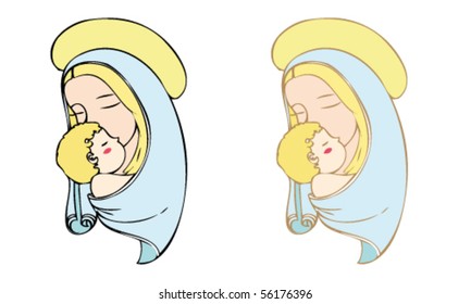 Madonna and child.
