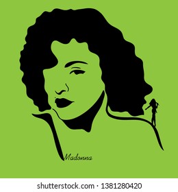 Madonna Singer Graphic Vector Art