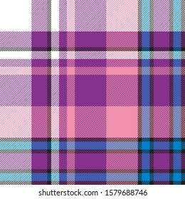 Madras abstract plaid seamless pattern. Vector illustration.