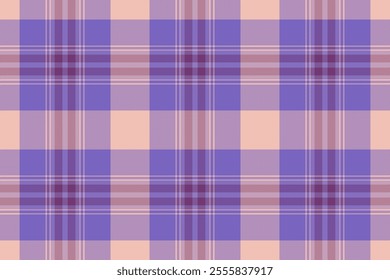 Madras background fabric tartan, mexican check vector pattern. Back to school textile plaid texture seamless in indigo and light colors palette.