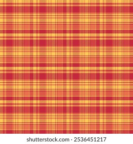 Padrão de Madras para outono.Plaid com sarja tecer padrão de repetição em amarelo laranja vermelho.Tartan verificar padrão sem emenda com listras.Vetor gráfico ilustração fundo.