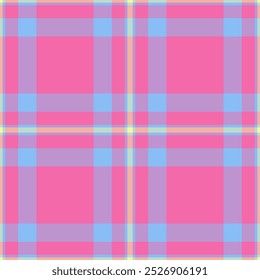 Madras vector fabric background, straight texture seamless tartan. Artistic check pattern textile plaid in light and pink colors palette.