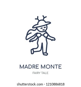 Madre monte icon. Madre monte linear symbol design from Fairy tale collection. Simple outline element vector illustration on white background.