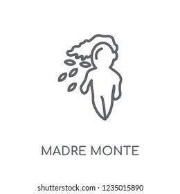 Madre monte linear icon. Modern outline Madre monte logo concept on white background from Fairy Tale collection. Suitable for use on web apps, mobile apps and print media.