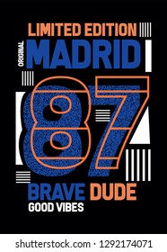 madrid brave dude,t-shirt design