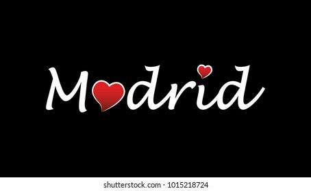 Madrid City Logo Type Writing, Black and White