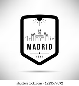 Madrid City Modern Skyline Vector Template