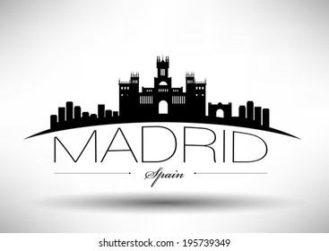 Madrid City Typography Design