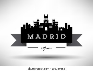 Madrid City Typography Design