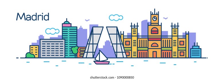 Madrid City. Vector illustration