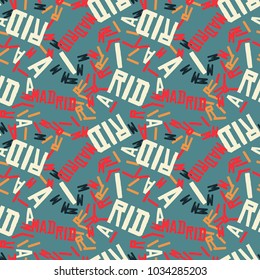 Madrid creative pattern. Digital design for print, fabric, fashion or presentation.