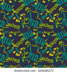 Madrid creative pattern. Digital design for print, fabric, fashion or presentation.