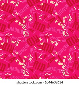 Madrid creative pattern. Digital design for print, fabric, fashion or presentation.