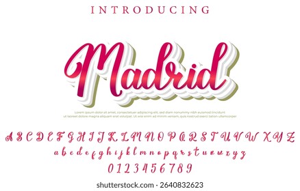 Madrid Font – Stylish Script Typeface with Bold Modern Brush Lettering