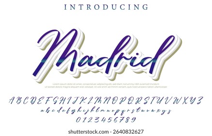 Madrid Font – Stylish Script Typeface with Bold Modern Brush Lettering