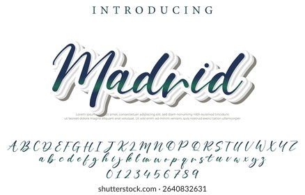 Madrid Font – Stylish Script Typeface with Bold Modern Brush Lettering