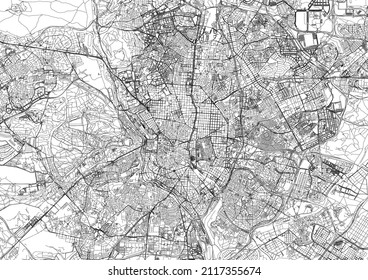 Madrid Full Vector City Map