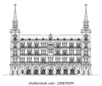 Madrid, house of Phillip III in Plaza Mayor, Sketch collection