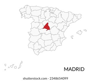 Madrid map, Madrid city map, Capital city of Spain map