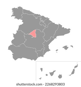 Madrid map, Spain region. Vector illustration.