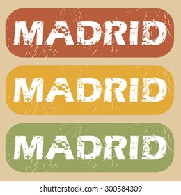Madrid on colored background