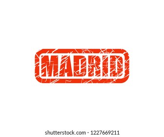 Madrid red stamp