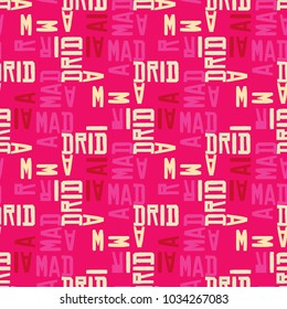 Madrid seamless pattern. Creative design for various backgrounds.