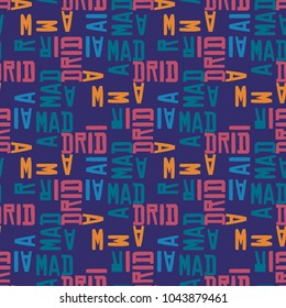 Madrid seamless pattern. Creative design for various backgrounds.