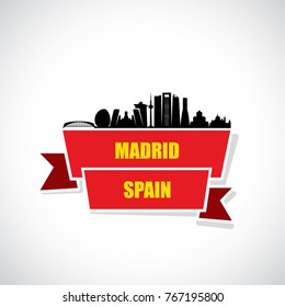 Madrid skyline - Spain - vector illustration