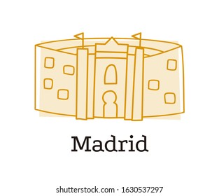 Madrid souvenir. Las Ventas bullring in cute style