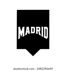 madrid spain vacation tshirt fashion sticker vector illustration template design