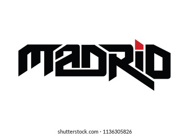 Madrid typography design vector, for t-shirt, poster and other uses