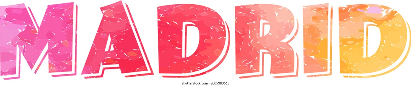 Madrid typography design vector, for t-shirt, poster and other uses