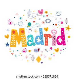 Madrid typography lettering design