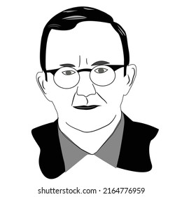 MADURAI, INDIA, 07 JUNE 2022:  : A Black And White Vector Illustration Of Prime Minister Australia - Anthony Albanese.