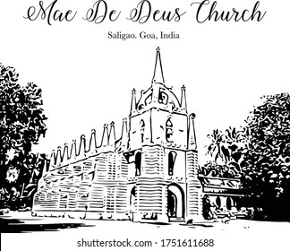 Mae De Deus Church, Saligao. One of the most beautiful churches in Goa 