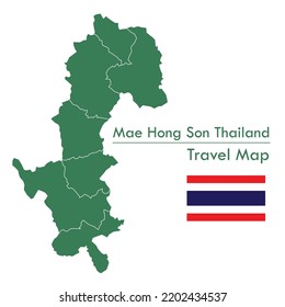 Mae Hong Son Province Karte ist eine der Provinzen Thailands