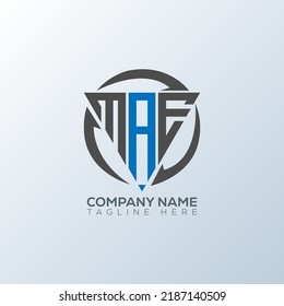 MAE initial modern logo design vector icon template