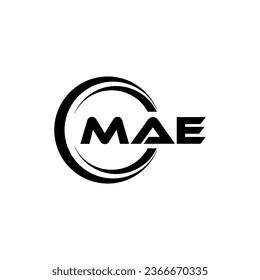 MAE letter logo design in illustration. Vector logo, calligraphy designs for logo, Poster, Invitation, etc.