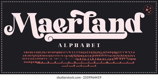 Maerland Elegant, Fashion, Serif, Stylish Display Bold Font alphabet