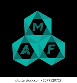 MAF creative minimalist letter logo. MAF unique vector initials alphabet letter logo design
