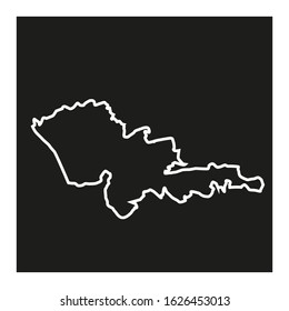 Mafeteng region map in Lesotho country