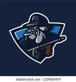 mafia bulldog esport gaming mascot logo template