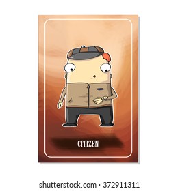 mafia cards citizen in cap